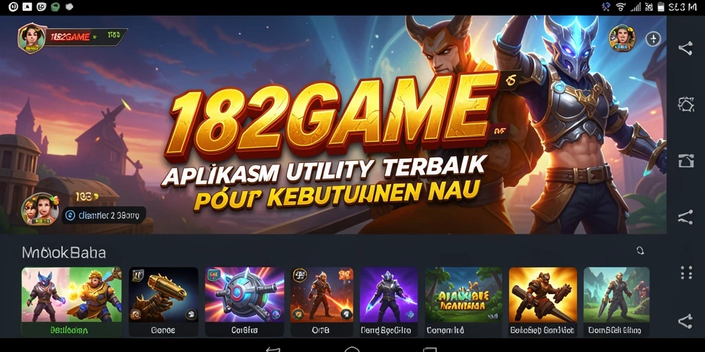 Tampilan utama 182GAME yang sederhana dan fungsional.