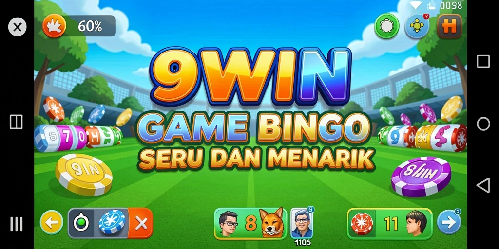 Screenshot gameplay Bingo di 9WIN yang menampilkan keseruan permainan.