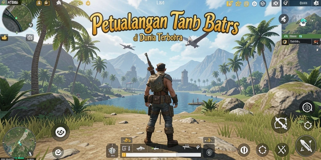 Screenshot menampilkan aksi petualangan seru dalam dunia terbuka.