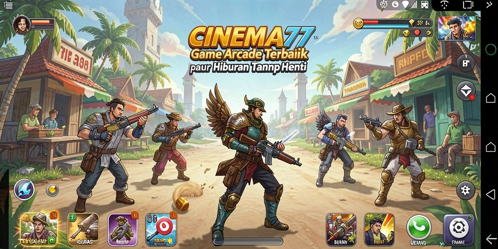 Tampilan gameplay menarik dengan berbagai tantangan seru di CINEMA77.