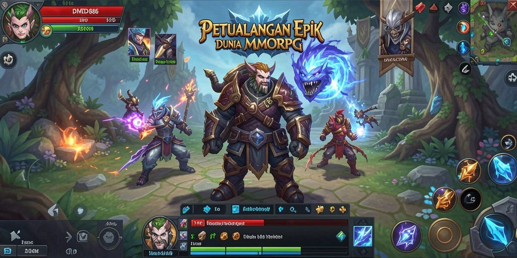 Tampilan gameplay mendebarkan dalam dunia MMORPG DMD686.