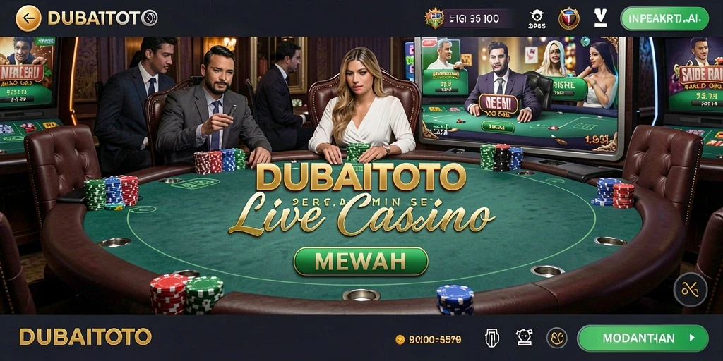 Tampilan gameplay DUBAITOTO yang mendebarkan dan interaktif di Live Casino.