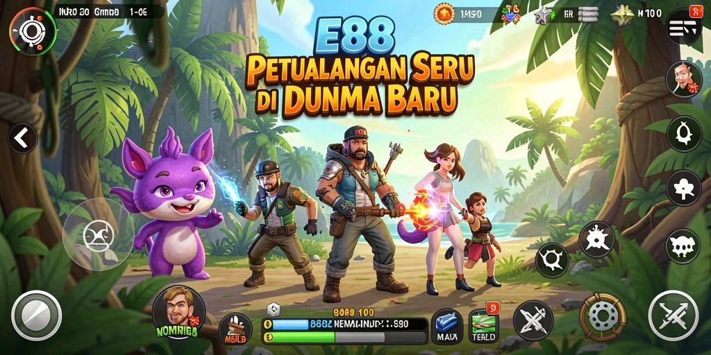 Screenshot E88 menampilkan gameplay petualangan yang seru.