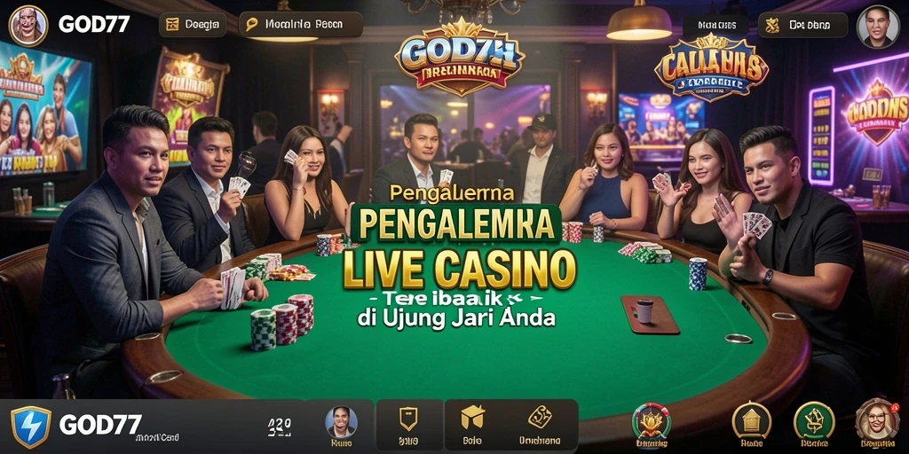 Tampilan gameplay <strong>GOD77</strong> yang menawan dan interaktif di Live Casino.