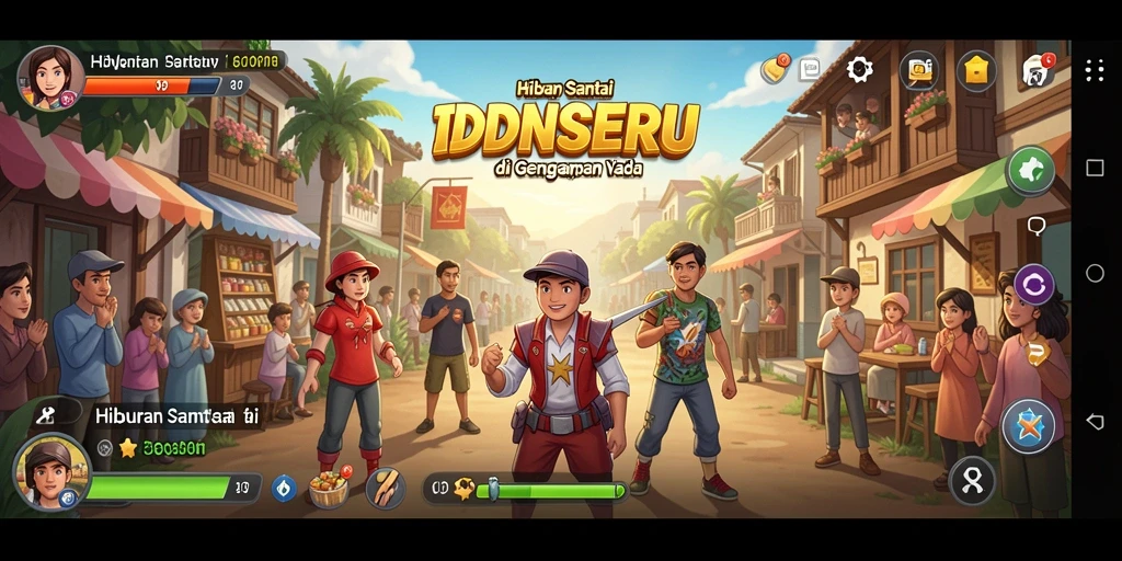 Tampilan gameplay menghibur dan penuh warna di IDNSERU.