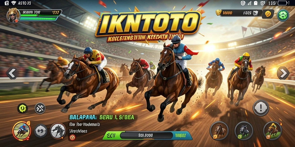 Tangkapan layar gameplay IKNTOTO saat balapan penuh aksi.