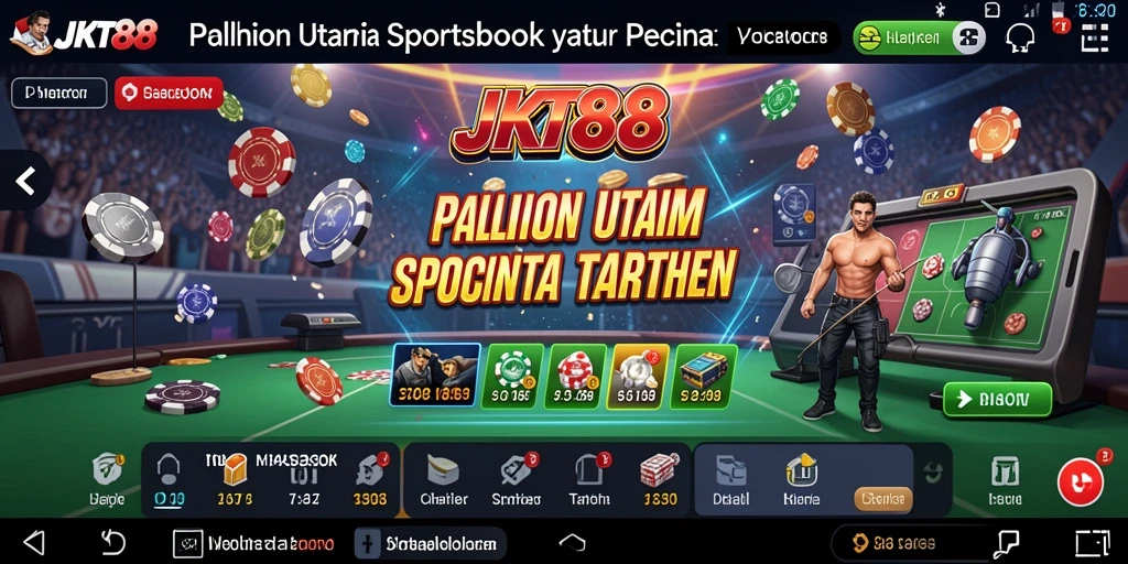 Screenshot permainan JKT88 menampilkan antarmuka sportsbook yang menarik.