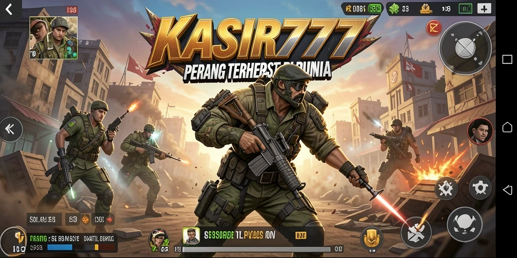 Tampilan screenshot KASIR777 menampilkan aksi Battle Royale yang mendebarkan.