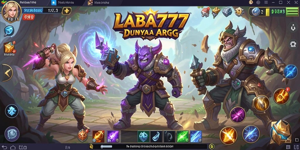 Tangkapan layar menunjukkan aksi seru pertarungan dalam LABA777.