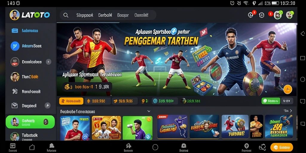 Tampilan antarmuka LATOTO dalam taruhan olahraga yang menarik.