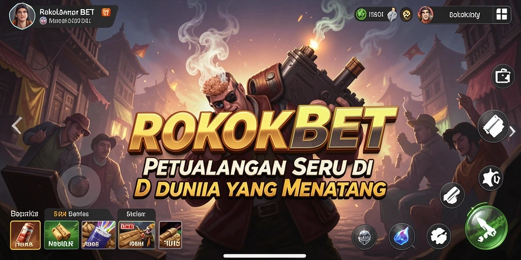 Tangkapan layar utama ROKOKBET menampilkan gameplay seru dalam petualangan yang menantang.