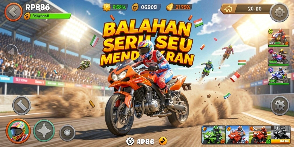 Tampilan menegangkan dari balapan seru di RP886.