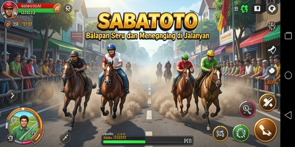 Tampilan gameplay Racing yang seru dan mendebarkan di SABATOTO.