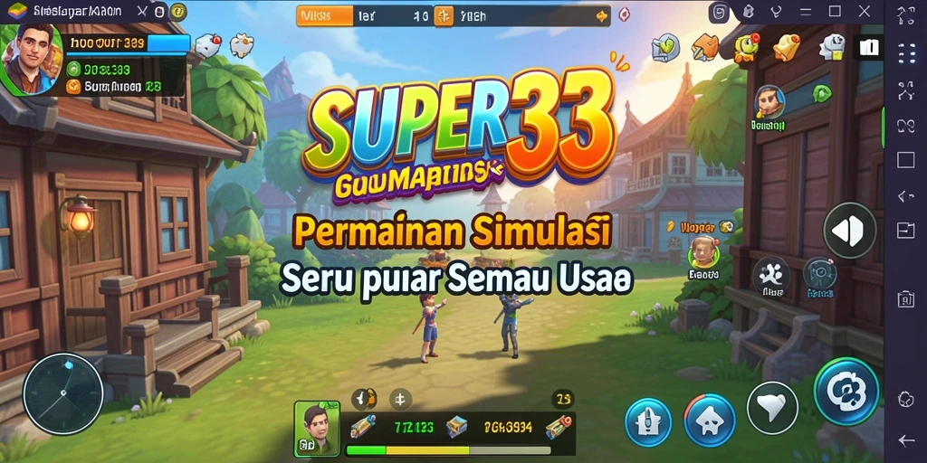 Tangkapan layar menunjukkan gameplay seru dari SUPER33.