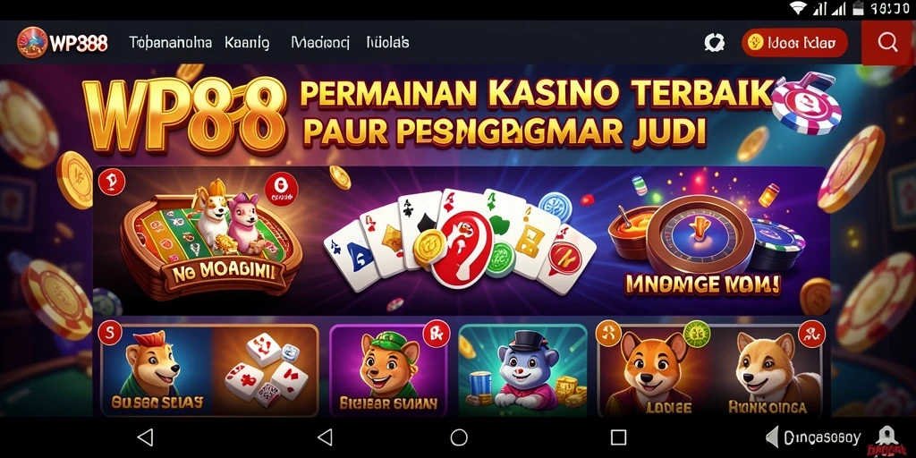 Screenshot utama WP888 menampilkan gameplay Kasino yang seru dan menarik.